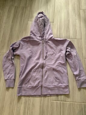 Time and Tru Light Lavender Full-Zip Hoodie - Women